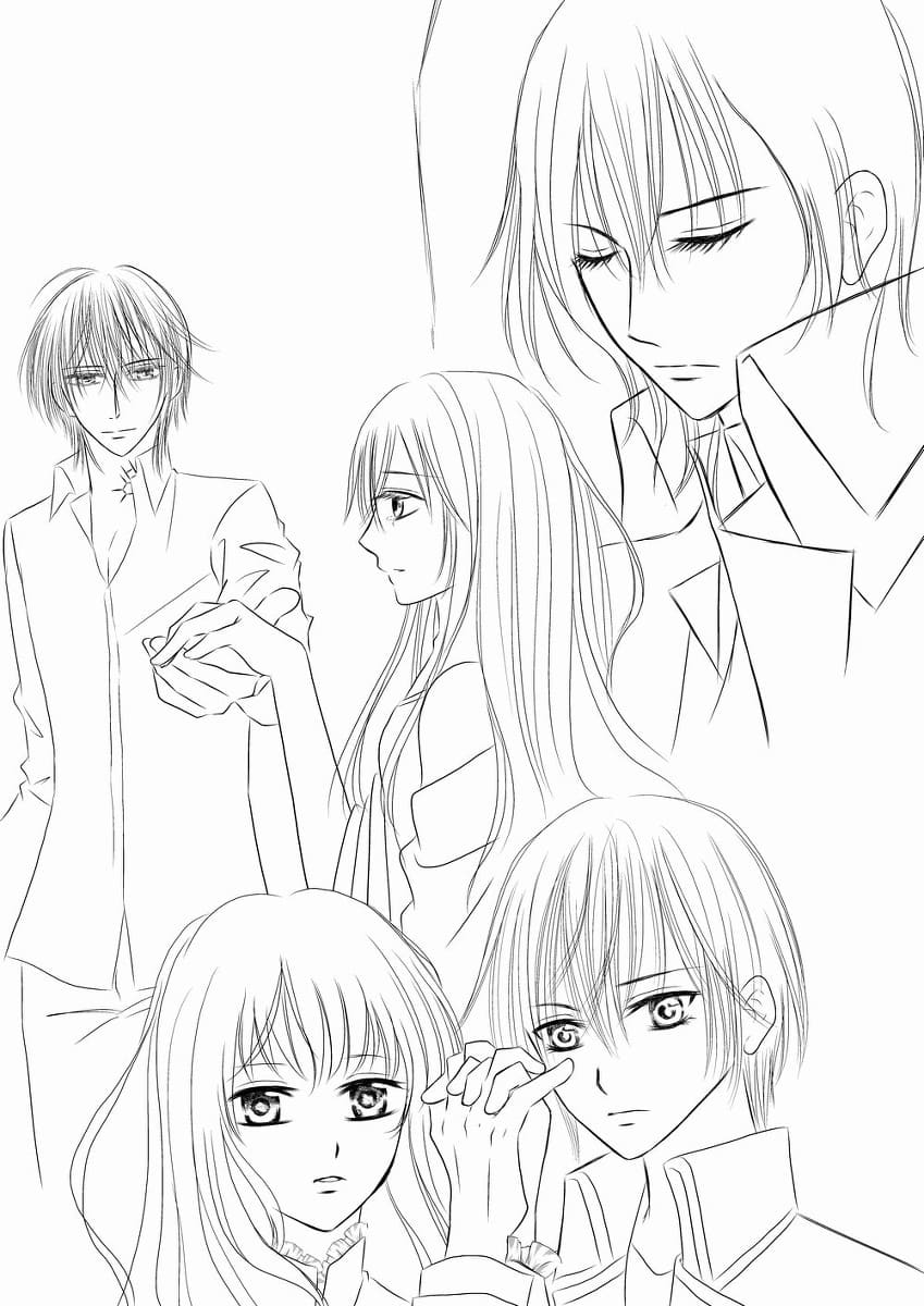 Vampire knight coloring pages