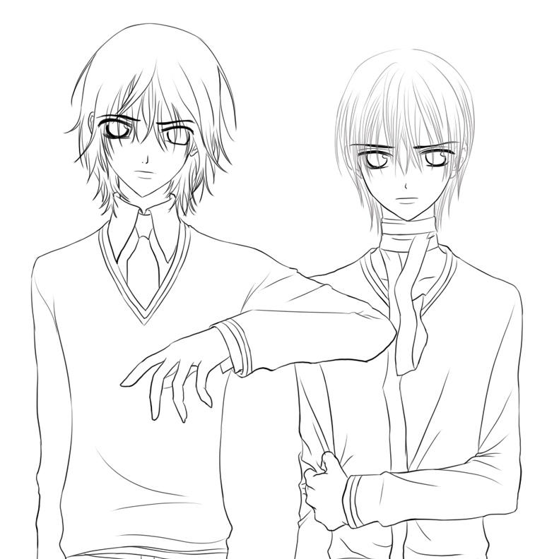 Vampire knight lineart by himiko on