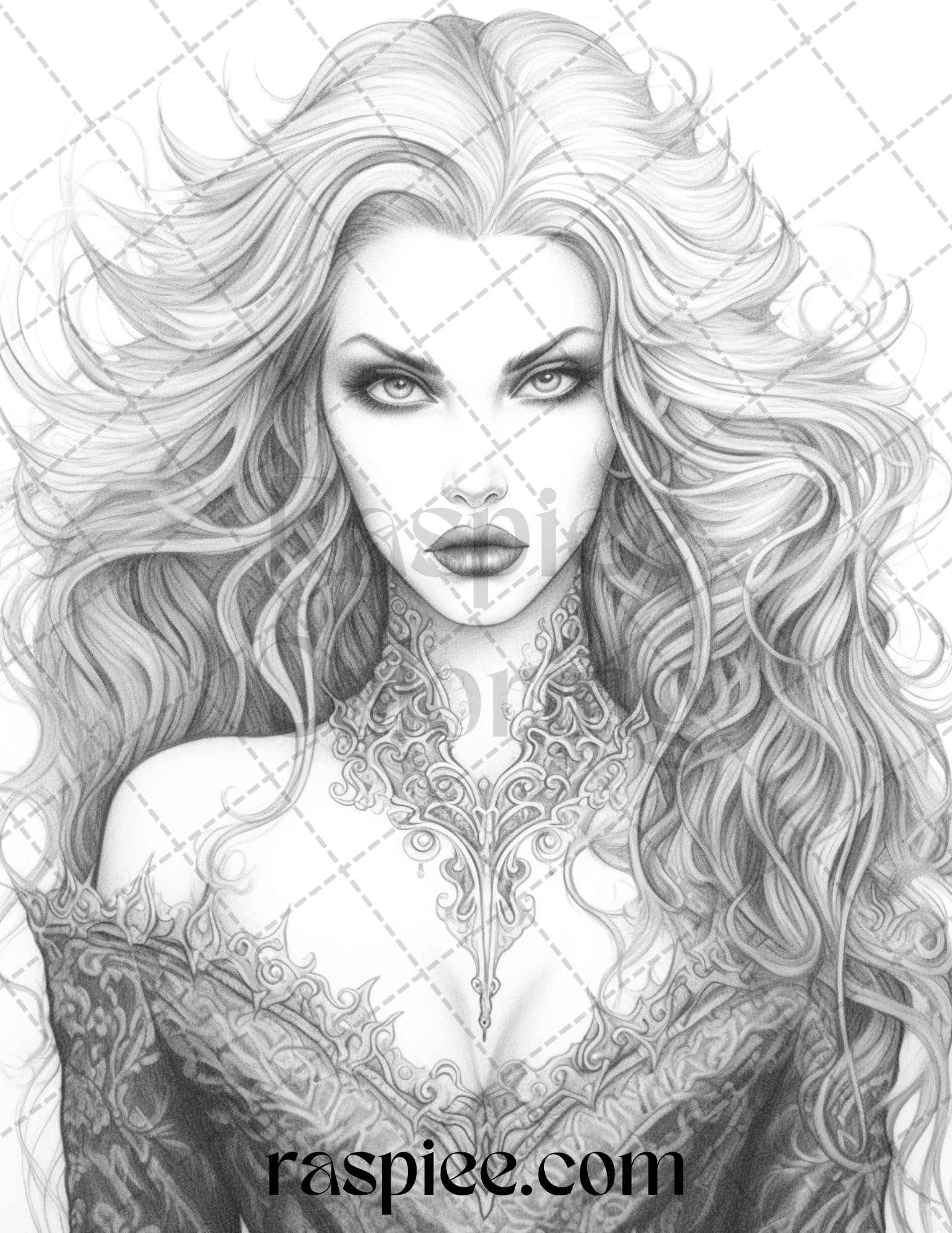 Bewitching vampires grayscale coloring pages printable for adults pdf â coloring