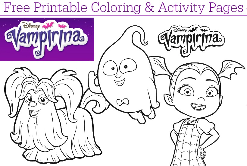 Disney junior vampirina coloring pages dvd giveaway