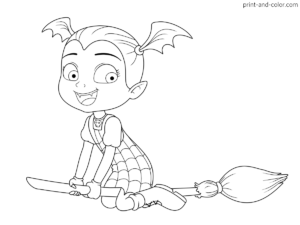 Vampirina coloring pages print and color