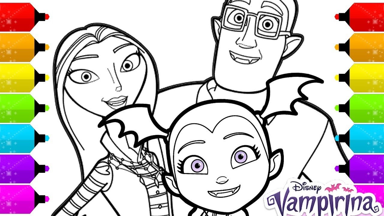 Vapirina drawing and coloring for kids