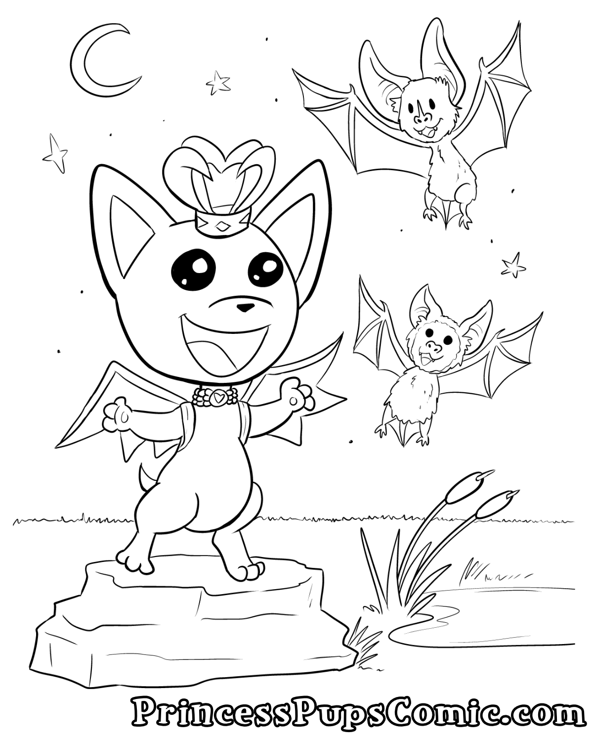Batty and spooky coloring pages
