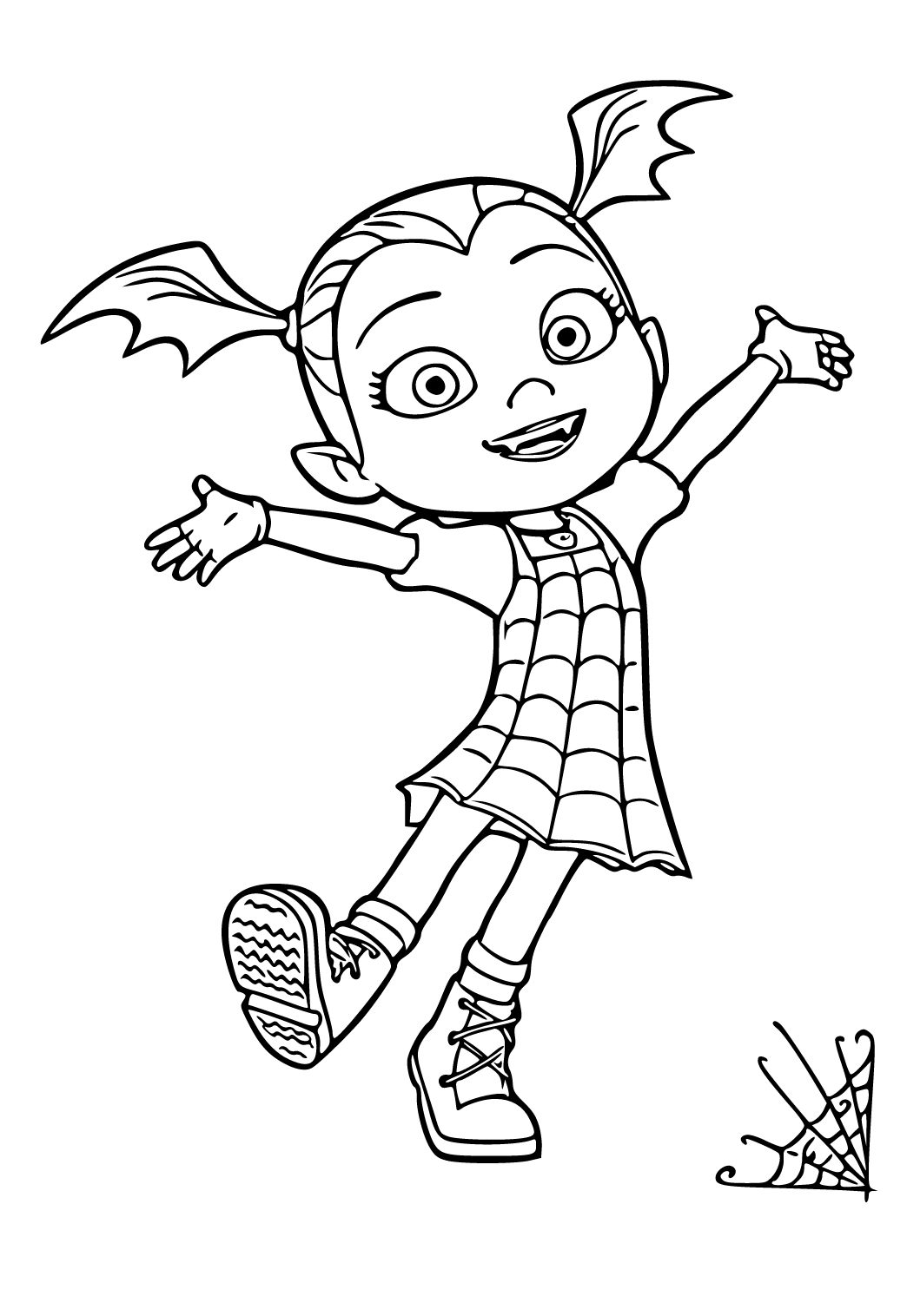 Free printable vampirina joy coloring page sheet and picture for adults and kids girls and boys