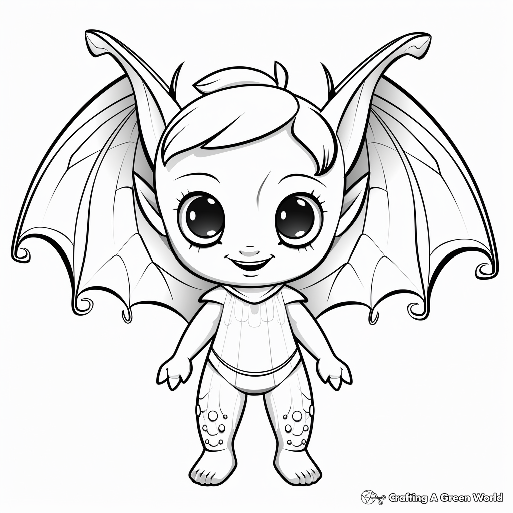 Bat wings coloring pages