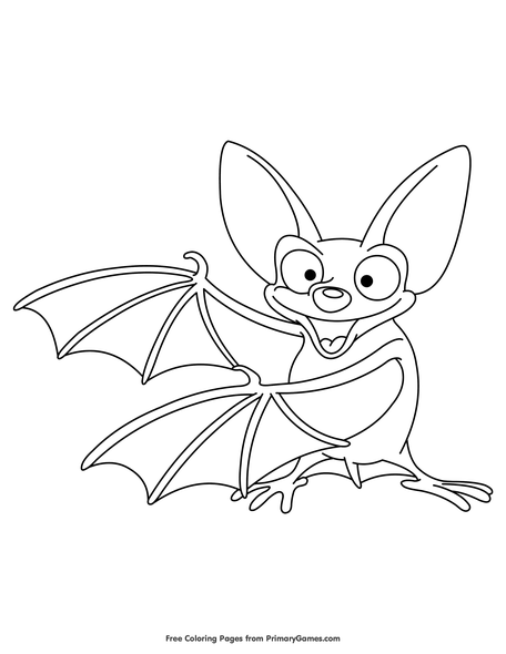 Bat coloring page â free printable pdf from