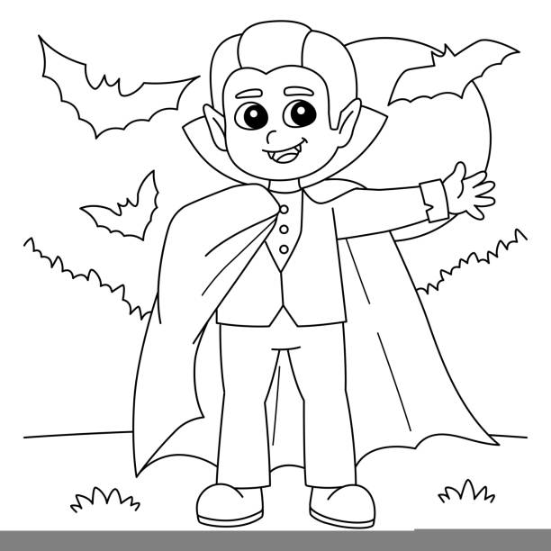Halloween adult coloring pages stock illustrations royalty