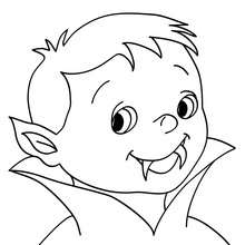 Vampire under the moonlight coloring pages