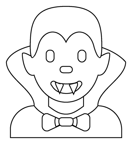 Man vampire emoji coloring page free printable coloring pages