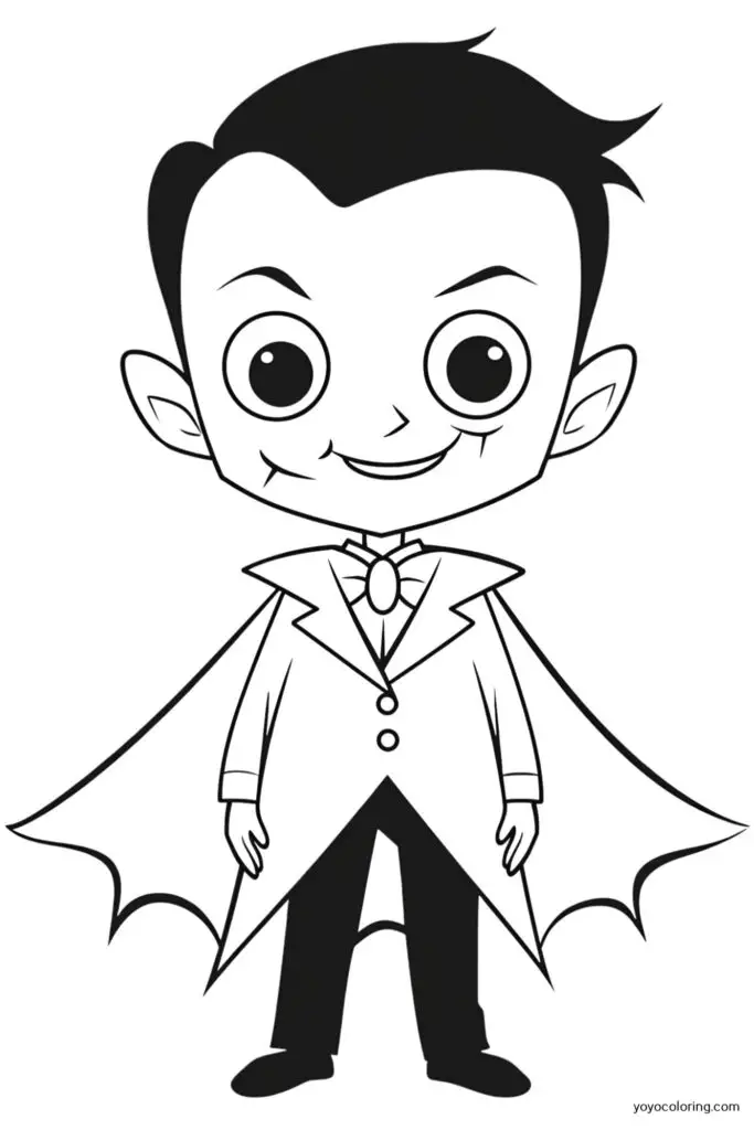 Vampire coloring pages á printable painting template