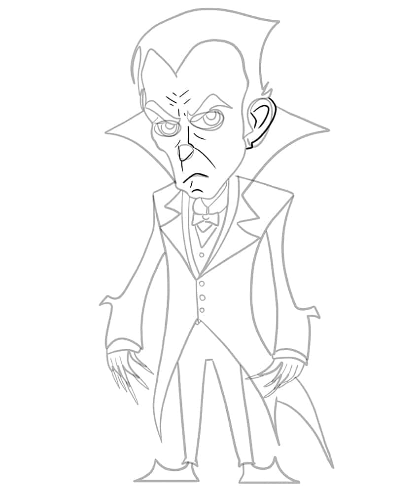How to draw a vampire