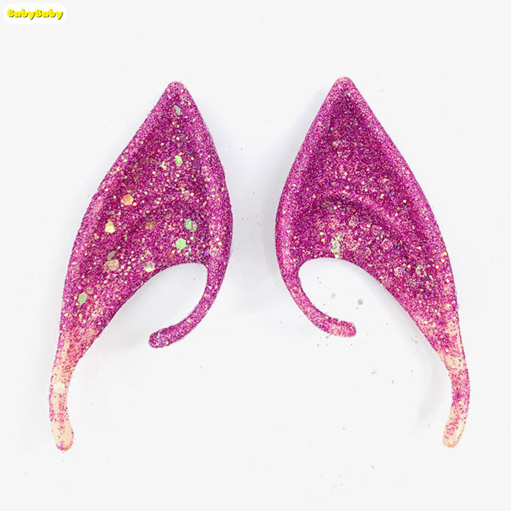 Cosplay fairy pixie elf ears sparkling sequins fairy goblin vampire fairy ears for anime party dress up costume