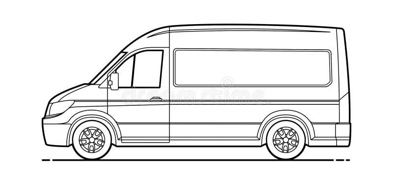 Van coloring book stock illustrations â van coloring book stock illustrations vectors clipart