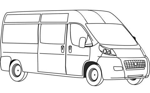 Van coloring page free printable coloring pages