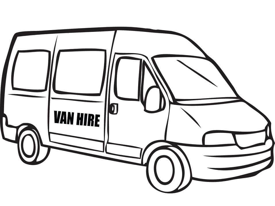 Nice van coloring page