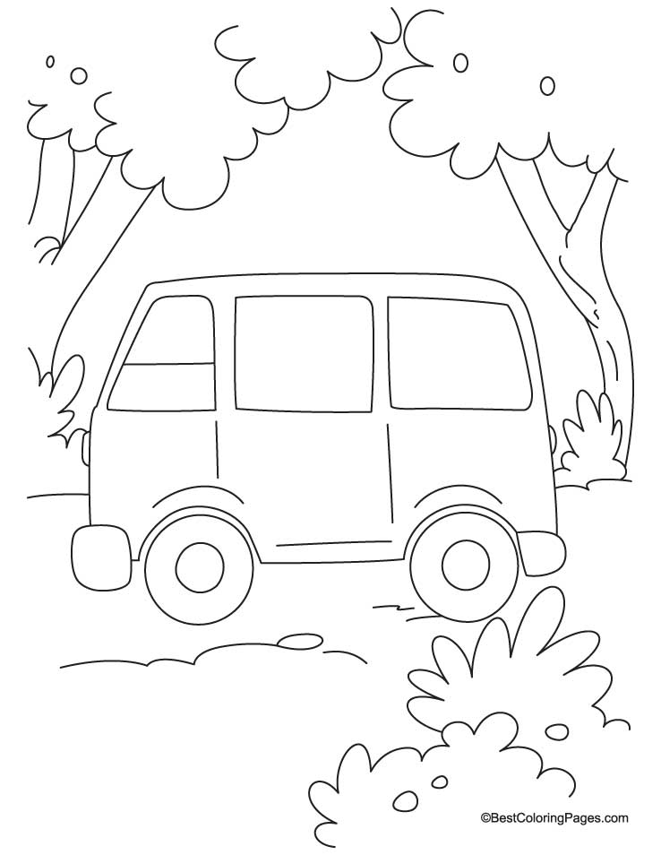 Simple van coloring page download free simple van coloring page for kids best coloring pages