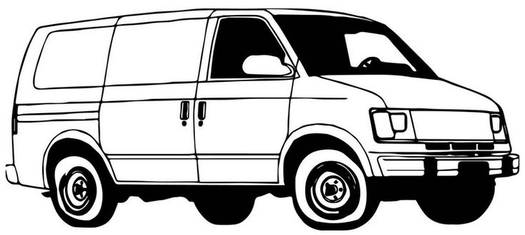 Camper van coloring page for children truck coloring pages van van color