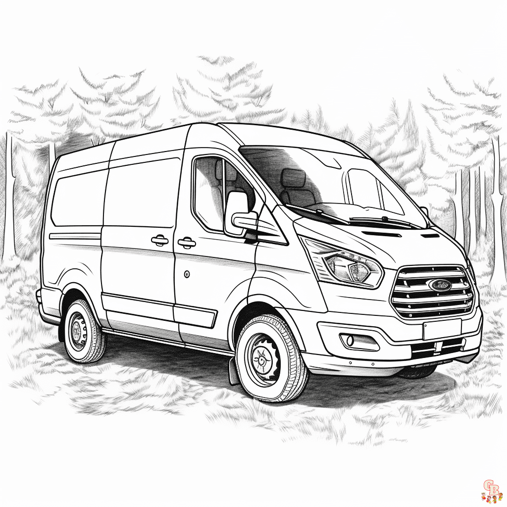 Printable van coloring pages free for kids and adults