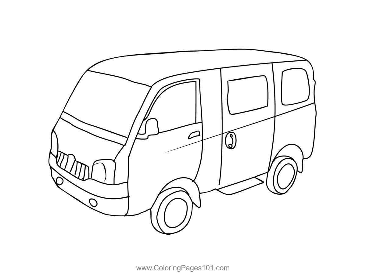 School van coloring page for kids