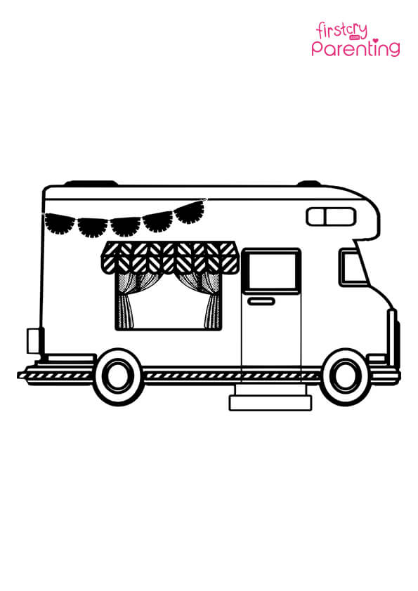 Easy printable van coloring pages for kids