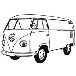 Coloring page van transportation