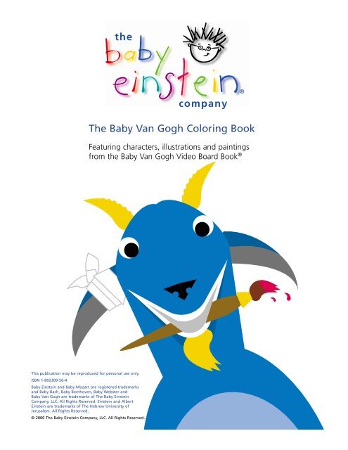 The baby van gogh coloring book