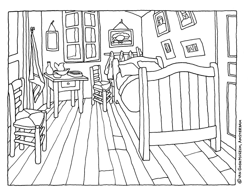The bedroom by vincent van gogh watercolor salt painting for kids woo jr kids activities childrens publishing