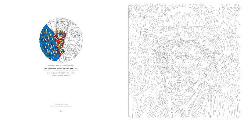 Vincent van gogh art colouring book