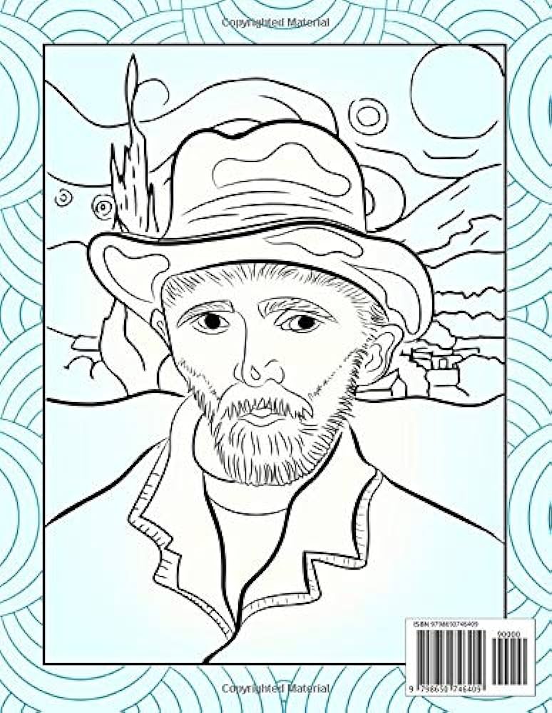 Vincent van gogh coloring book color wonder relaxation vincent van gogh adult coloring books for men and women color wonder creativity houghton olly books