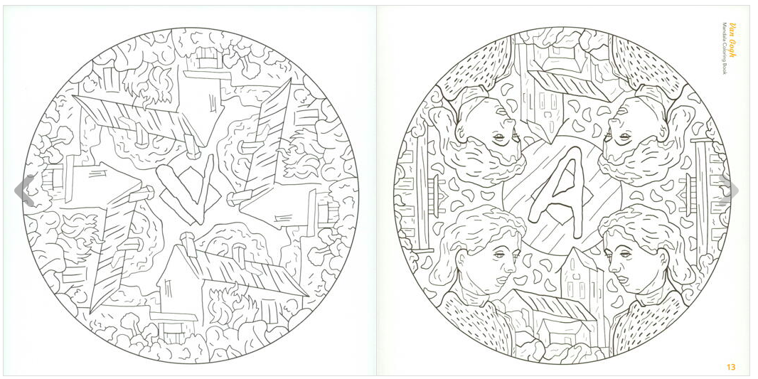 Van gogh mandala coloring book â