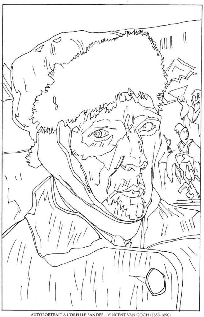 Van gogh coloring pages pdf