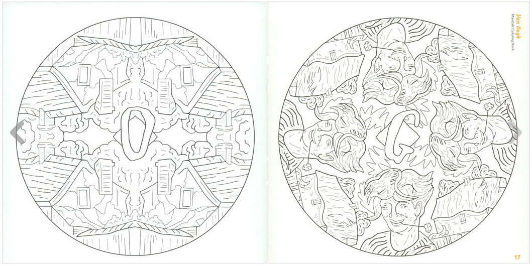 Van gogh mandala coloring book â