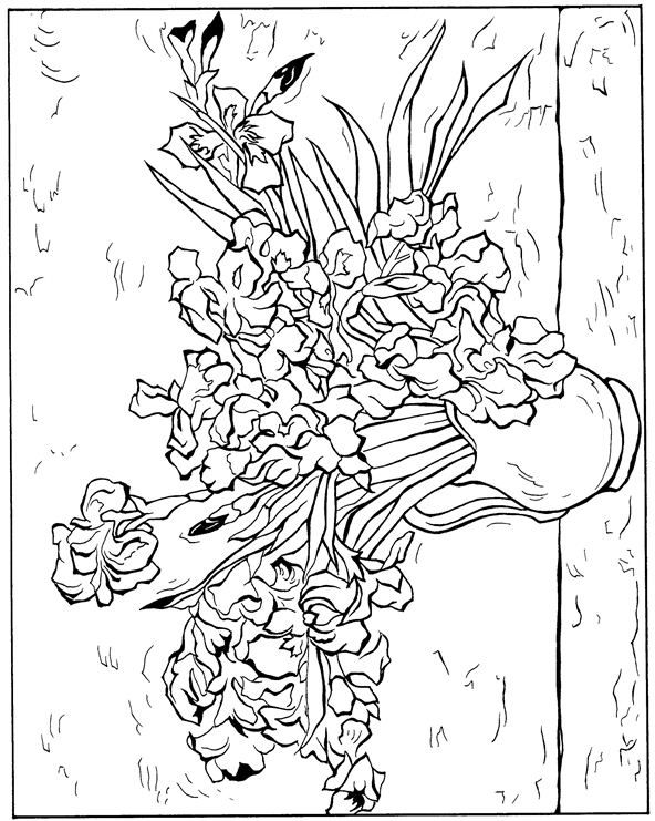 Coloring page vincent van gogh