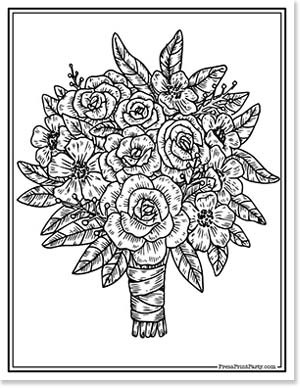 Coloring pages of flowers for kids and adults free printable