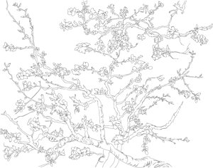 Van gogh colouring pages