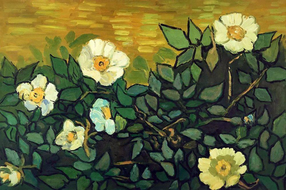 Van gogh reproduction wild roses reproduction