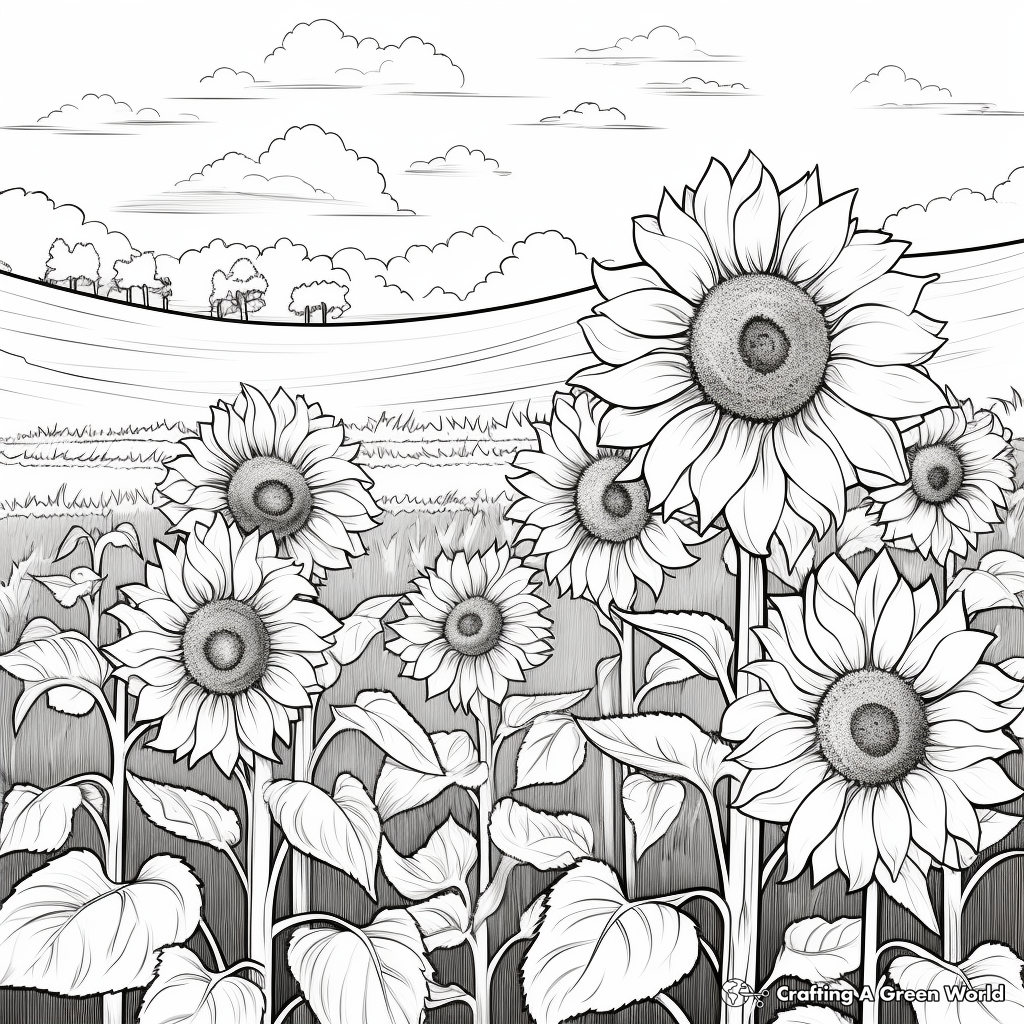 Sunflower coloring pages