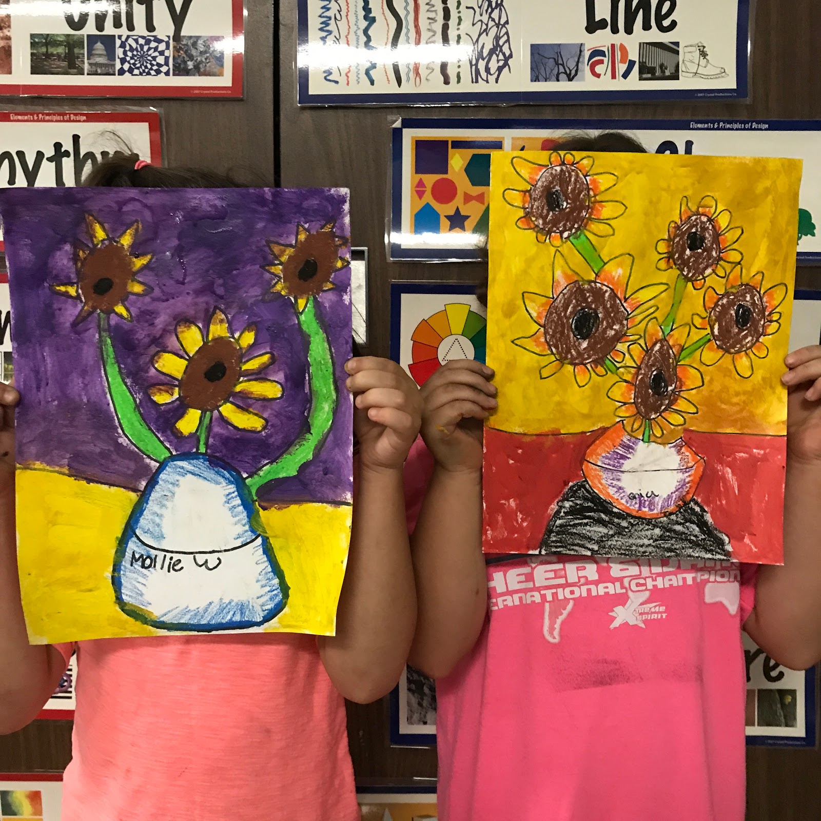 Elements of the art room st grade van gogh sunflowers