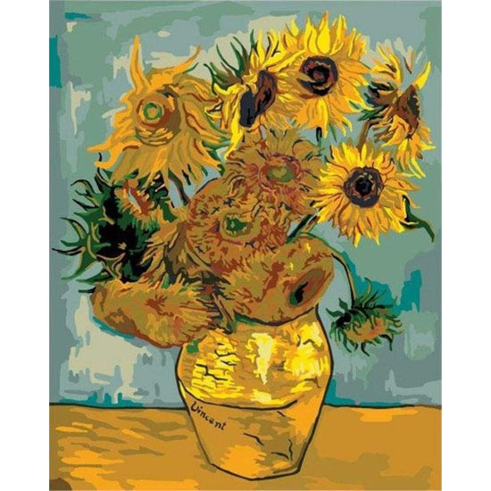 Van gogh sunflowers paint by numbers kit