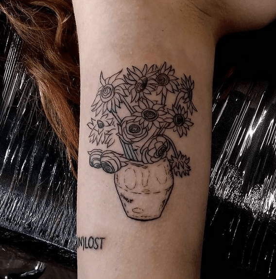 Sunflower tattoo