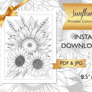 Sunflower coloring