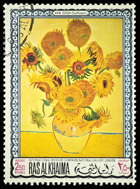 Sunflower van gogh stock photos pictures royalty
