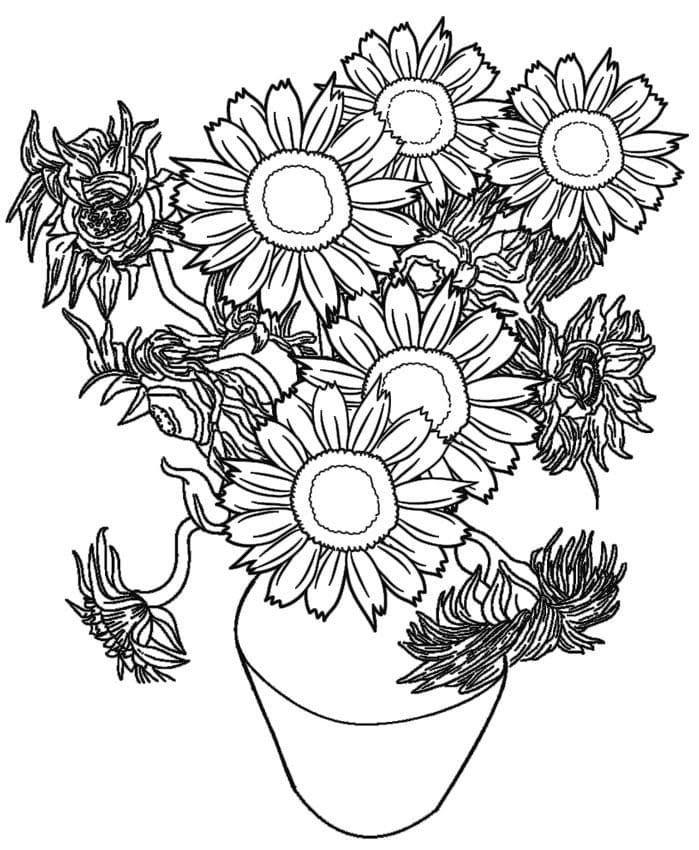 Sunflower coloring pages