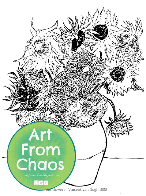 Art from chaos van gogh coloring sheets