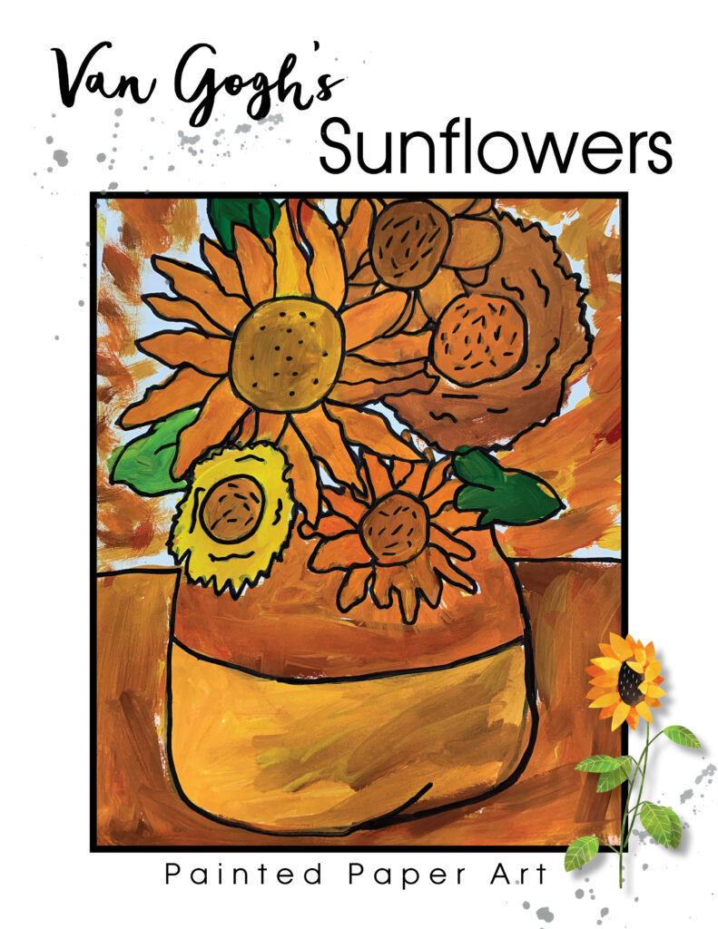 Van goghs sunflowers â painted paper art