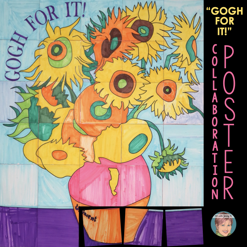 Vincent van gogh sunflowers collaboration poster