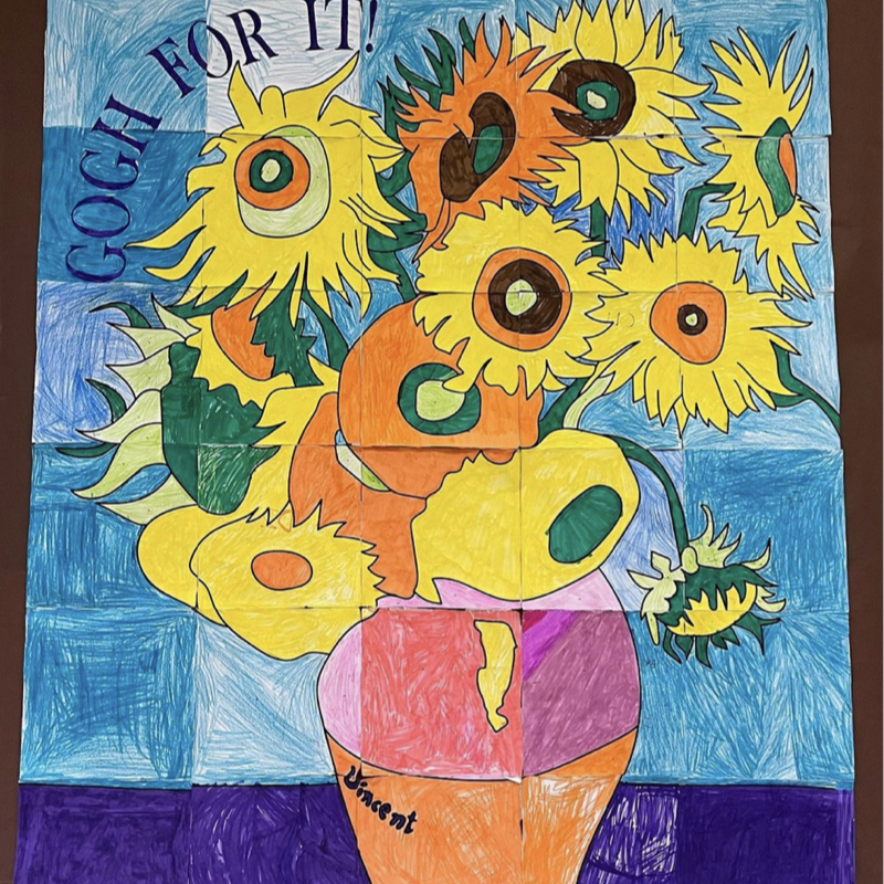 Vincent van gogh sunflowers collaboration poster