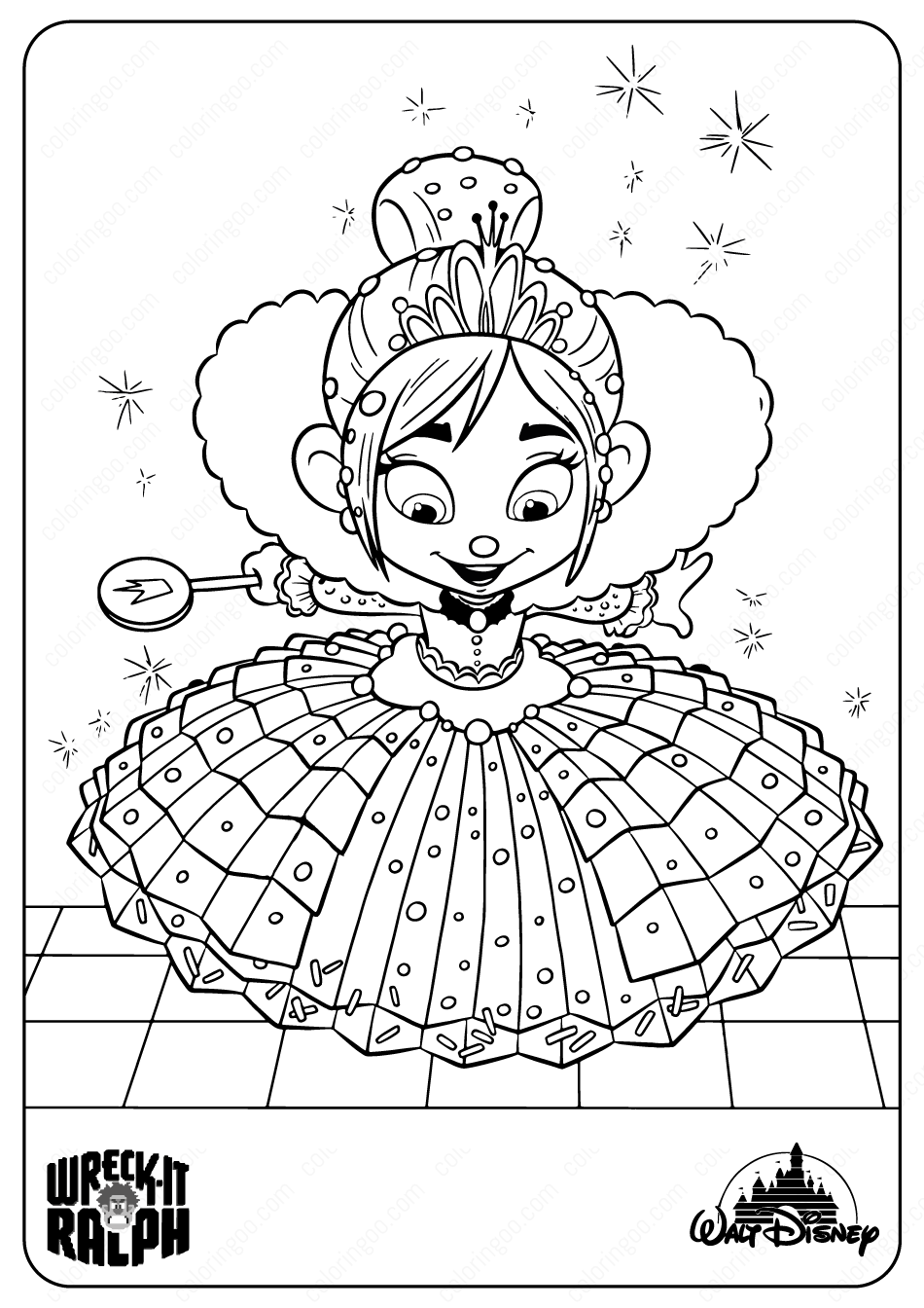 Colorful princess vanellope artwork