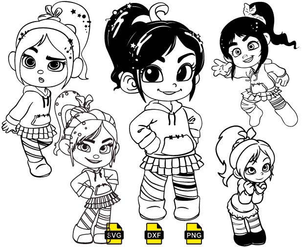 Vanellope svg disney princes svg for cricut vanellope png