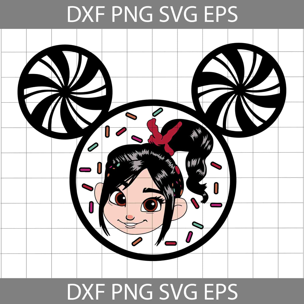 Vanellope mouse svg vanellope ears svg cartoon svg cricut file clipart svg png eps dxf